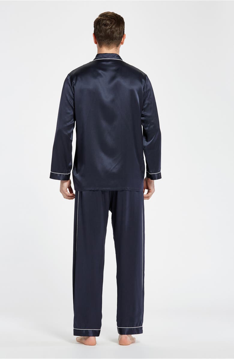 Lilysilk Women's Unique Silk Pajamas Set, Alternate, color, Navy Blue