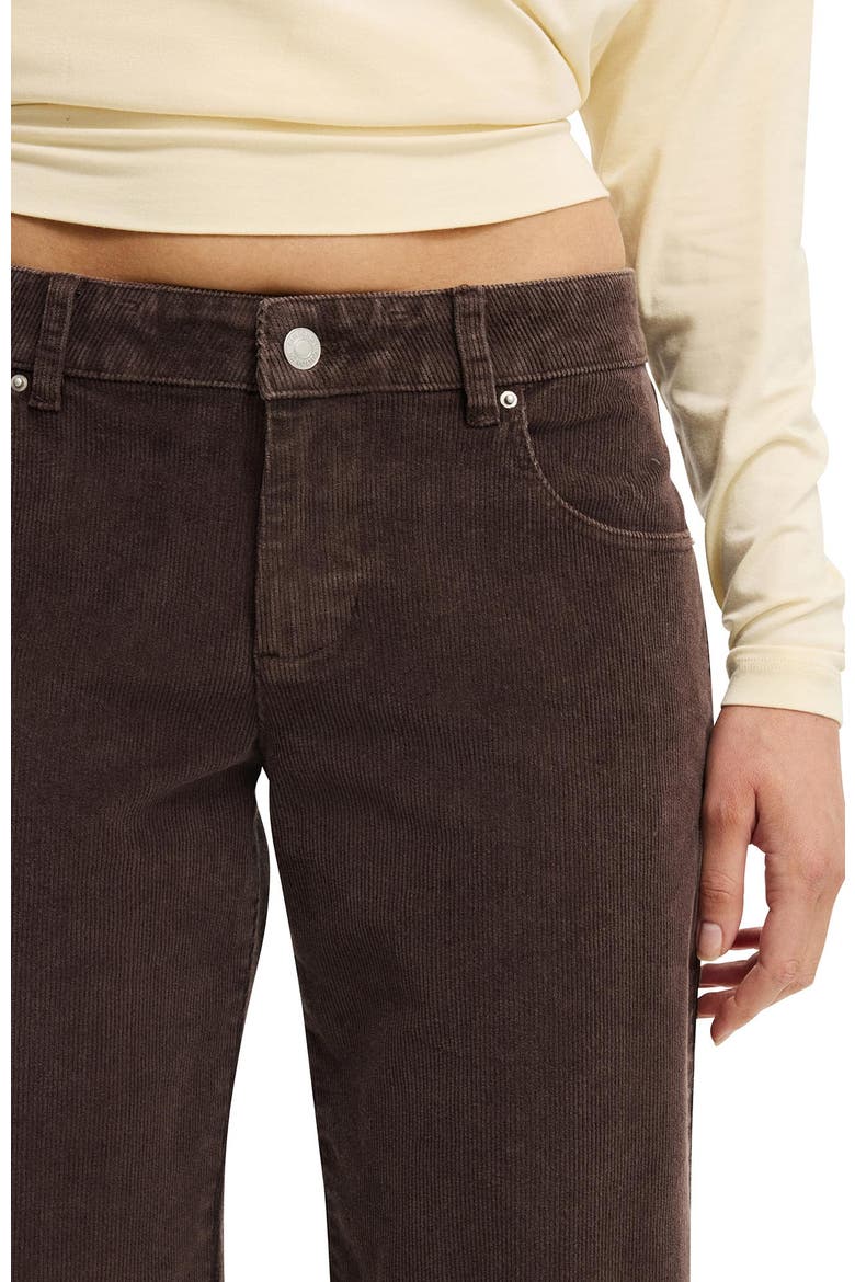 Women's Low Rise Straight Cord Pant, Alternate, color, Washed Seal Brown