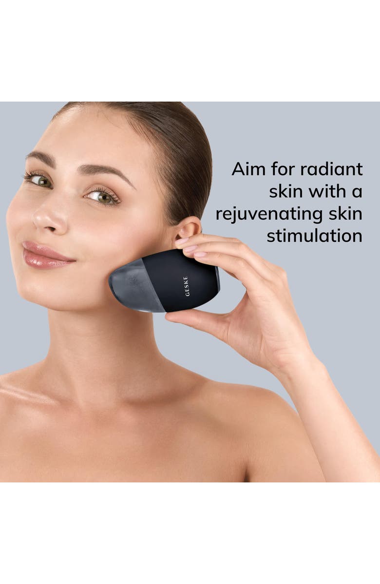 GESKE SmartAppGuided Cool & Warm Eye & Face Massager | 7 in 1, Alternate, color, Black