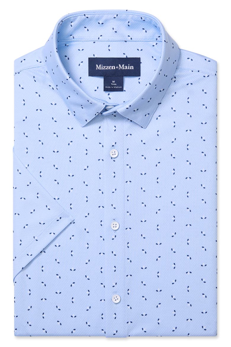 Halyard Trim Fit Floral Button-Up Shirt, Alternate, color, CLOUD BLUE SPLIT FLORAL