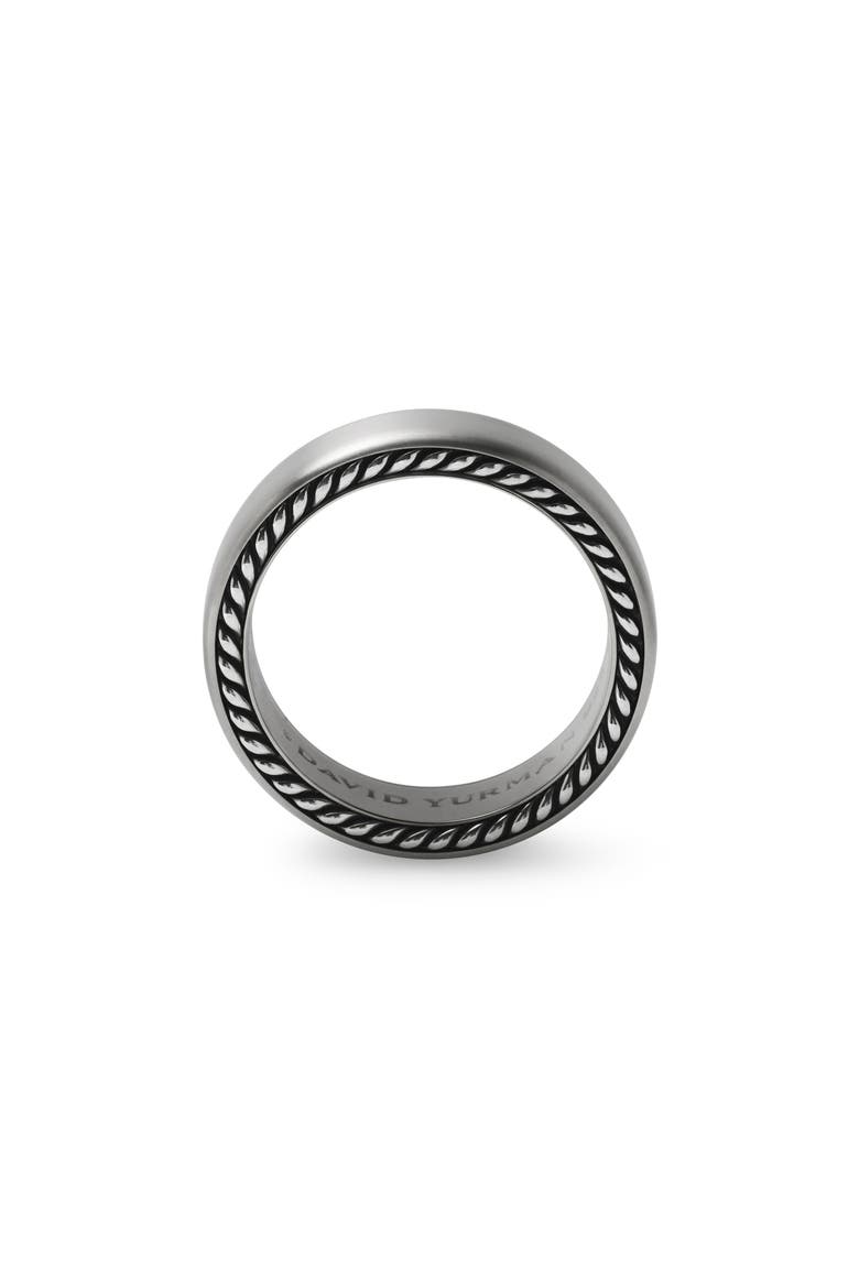 'Streamline' Band Ring, Alternate, color, TITANIUM/ SILVER