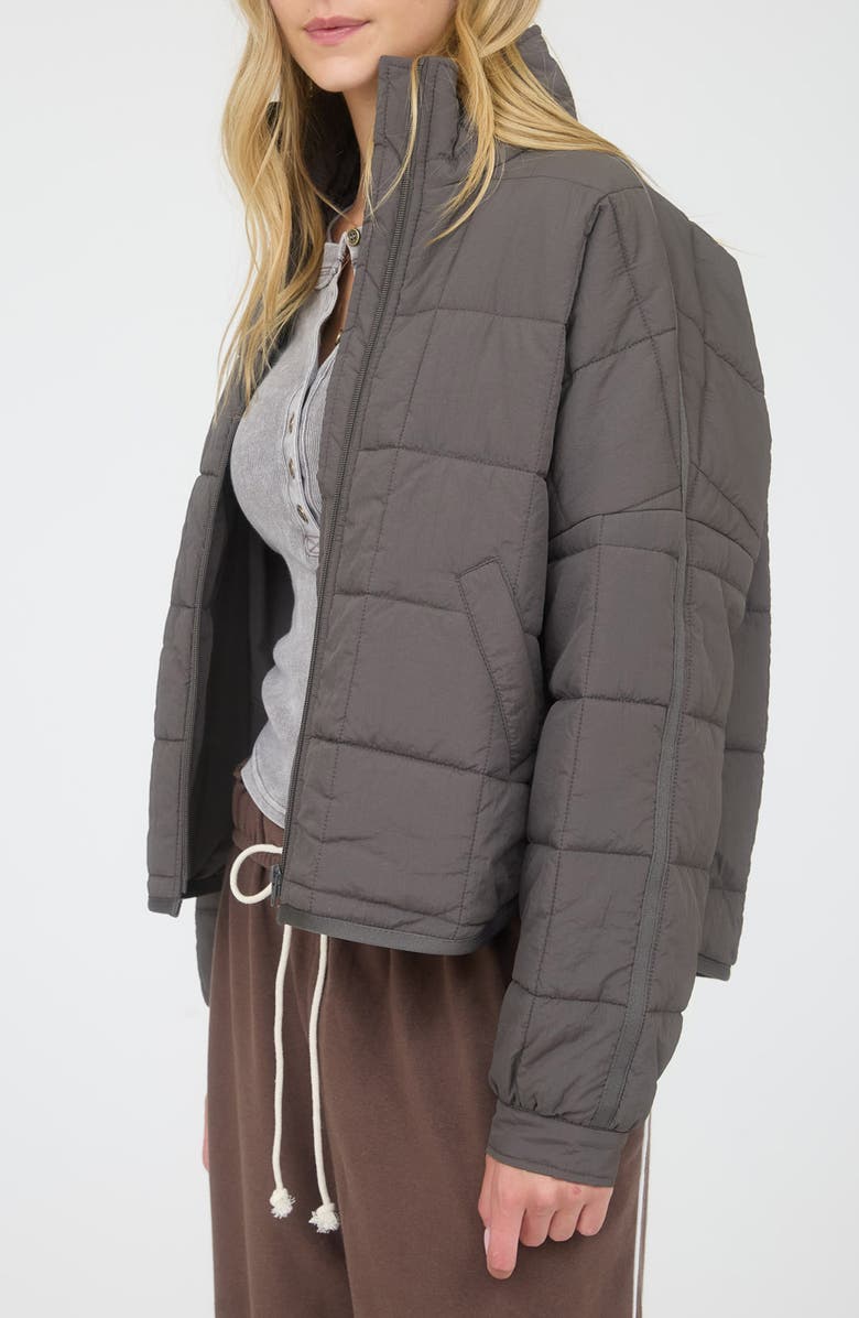 Blu Pepper Quilted Jacket, Alternate, color, Charcoal