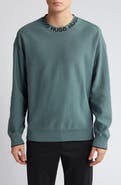 HUGO Smarlo Oversize Logo Collar Crewneck Sweater