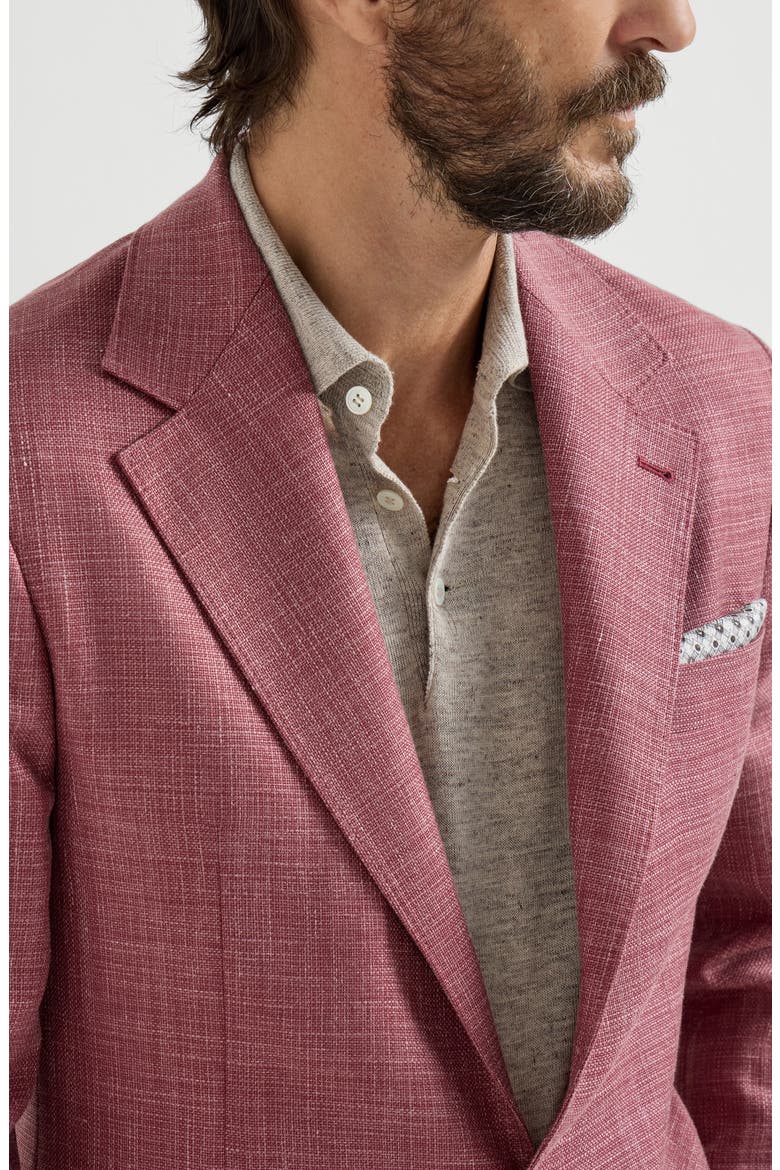 Hopsack blazer, Alternate, color, Coral