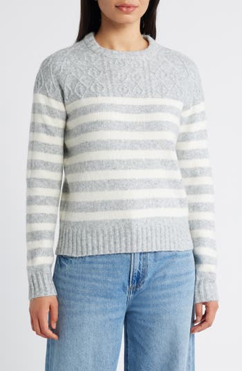 CASLON CASLON® STRIPE CREWNECK SWEATER