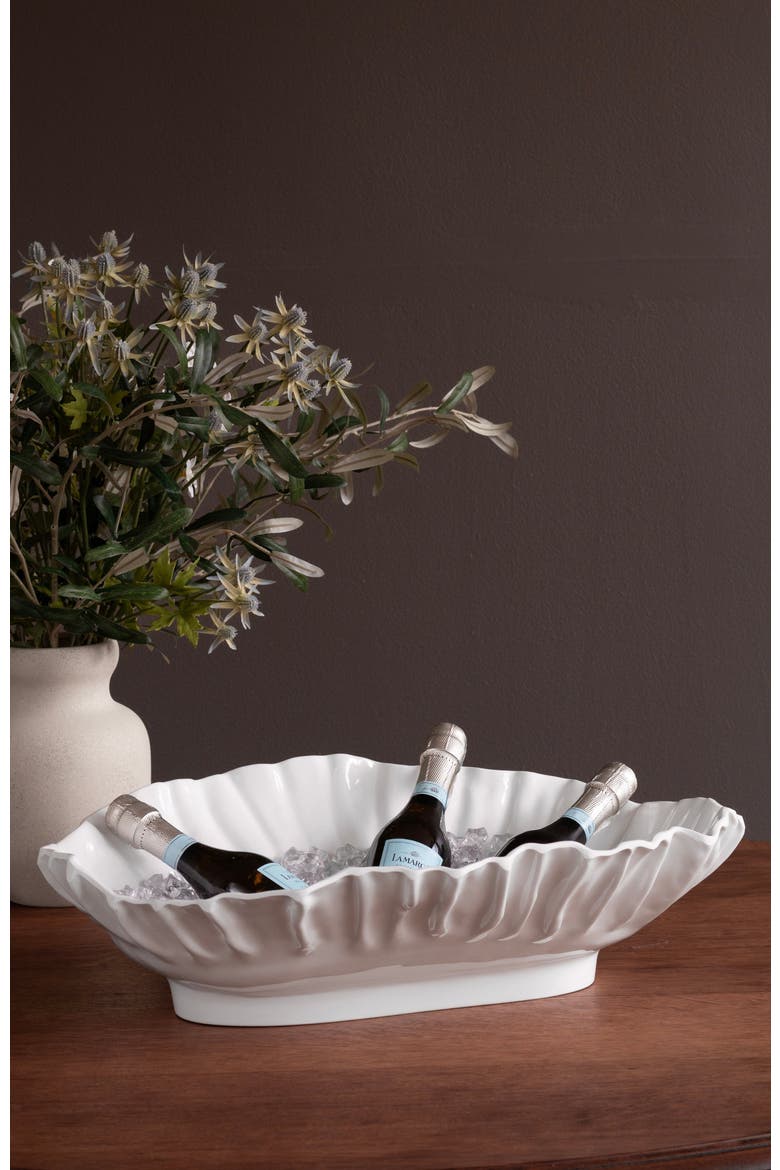 Vida Bloom Large Oval Bowl, Alternate, color, White