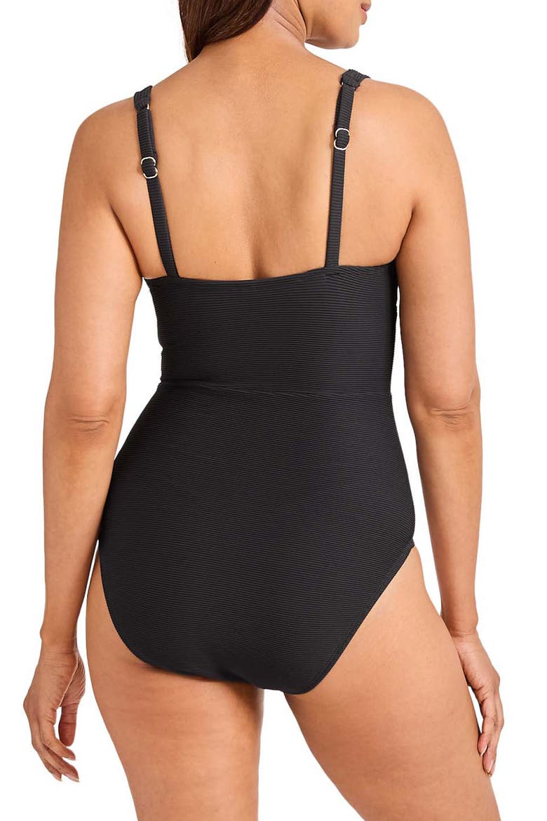 Ocean Point One-Piece Swimsuit, Alternate, color, BLACK