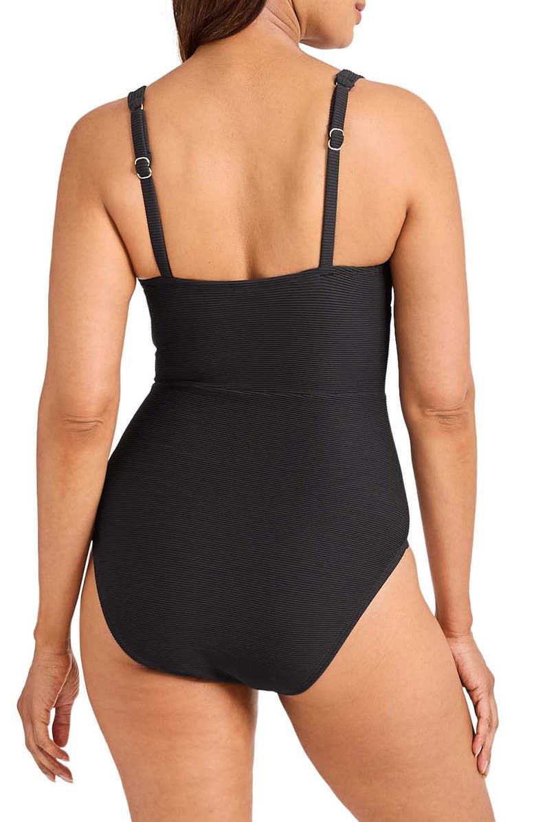 Tommy Bahama Ocean Point One-Piece Swimsuit, Alternate, color, Black