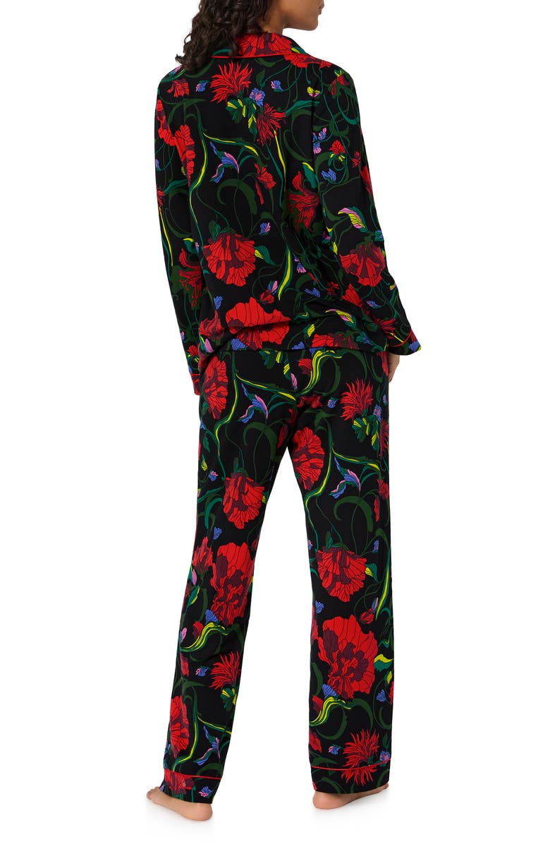 BedHead Pajamas x Trina Turk Print Stretch Organic Cotton Jersey Pajamas, Alternate, color, Haute Floral