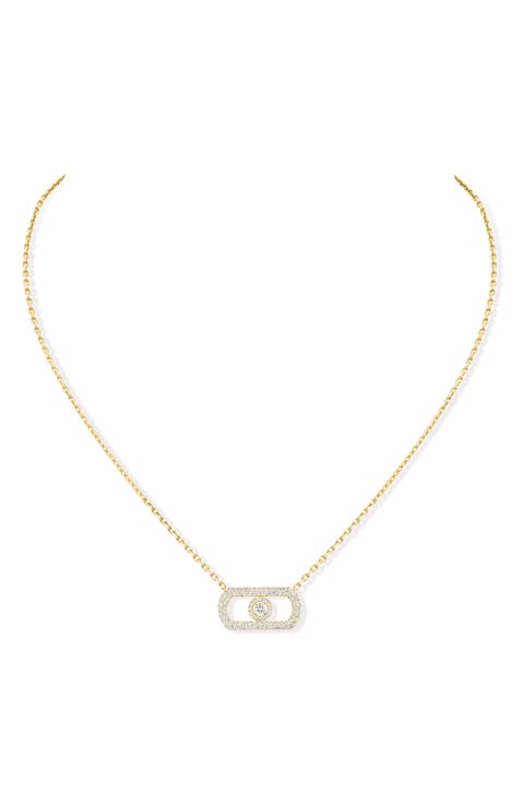 So Move Diamond Pavé 18K Gold Pendant Necklace