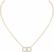 Messika So Move Diamond Pavé 18K Gold Pendant Necklace