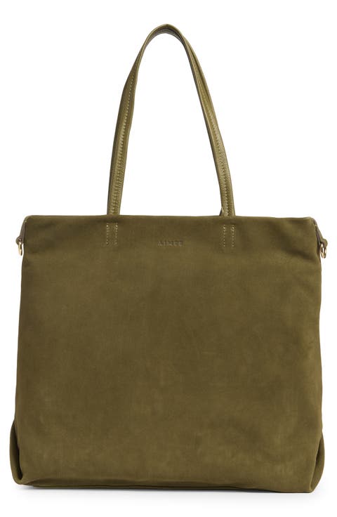 Addison Leather Shopper Tote Bag