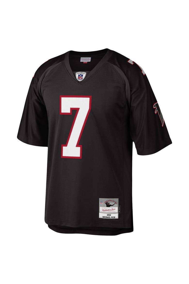 Men's Mitchell & Ness Michael Vick Black Atlanta Falcons Legacy Replica Jersey, Alternate, color, Black