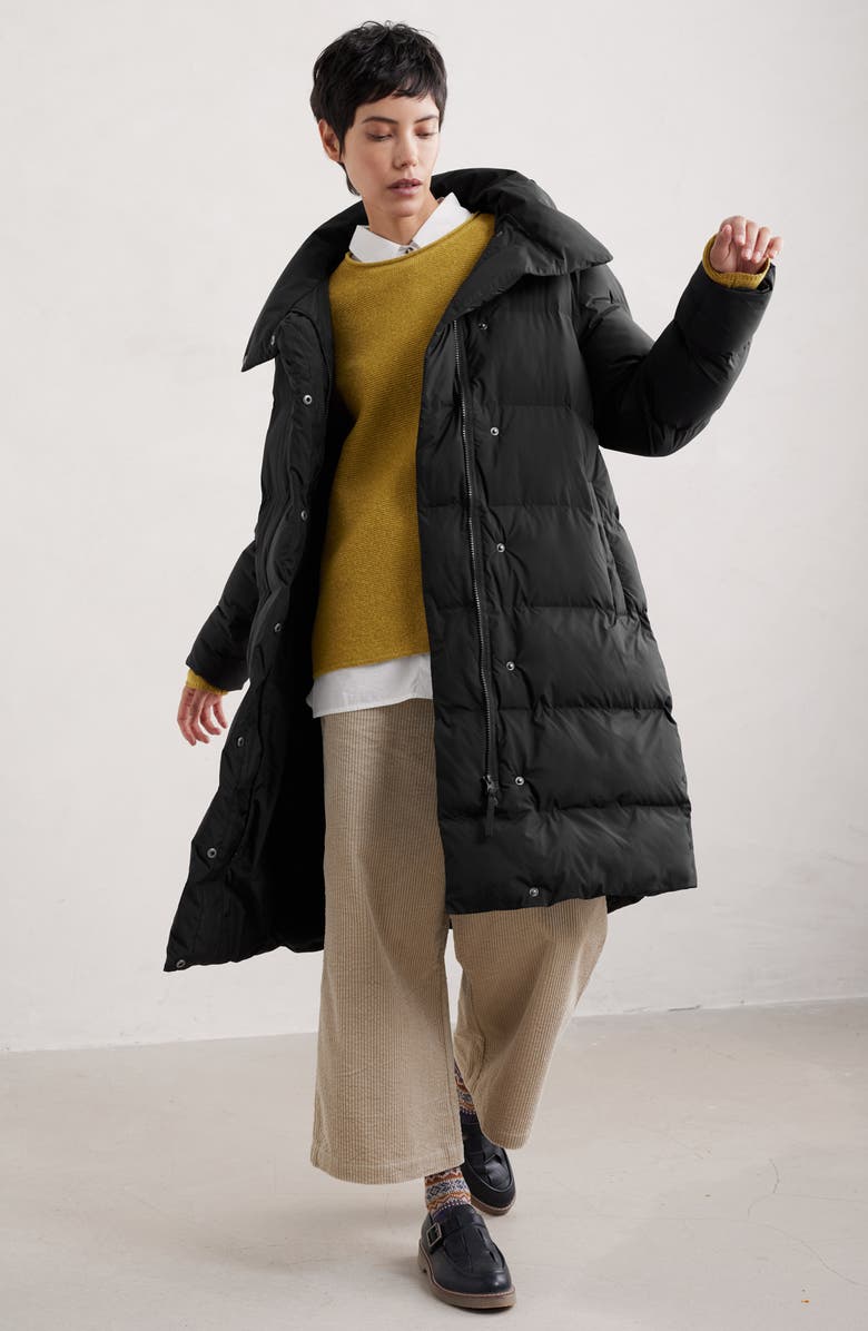 Seasalt Cornwall Holywell Bay Waterproof Puffer Coat, Alternate, color, Black