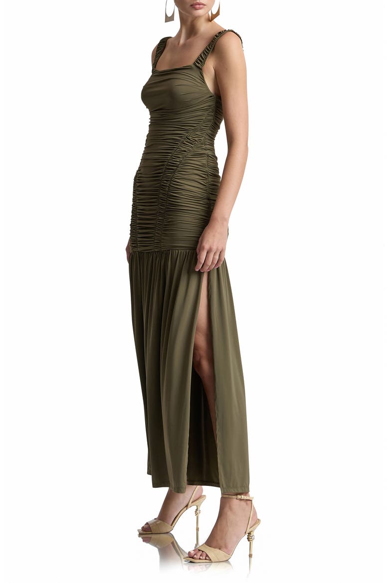 Shirred Dress, Alternate, color, DEEP TEAL