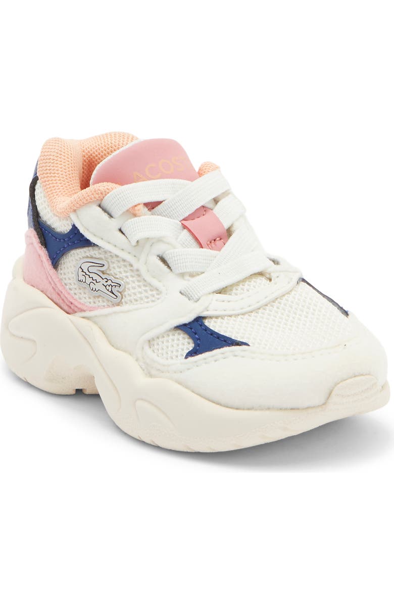 Lacoste Kids' Storm 96 2K Sneaker, Main, color, Off White/ Pink