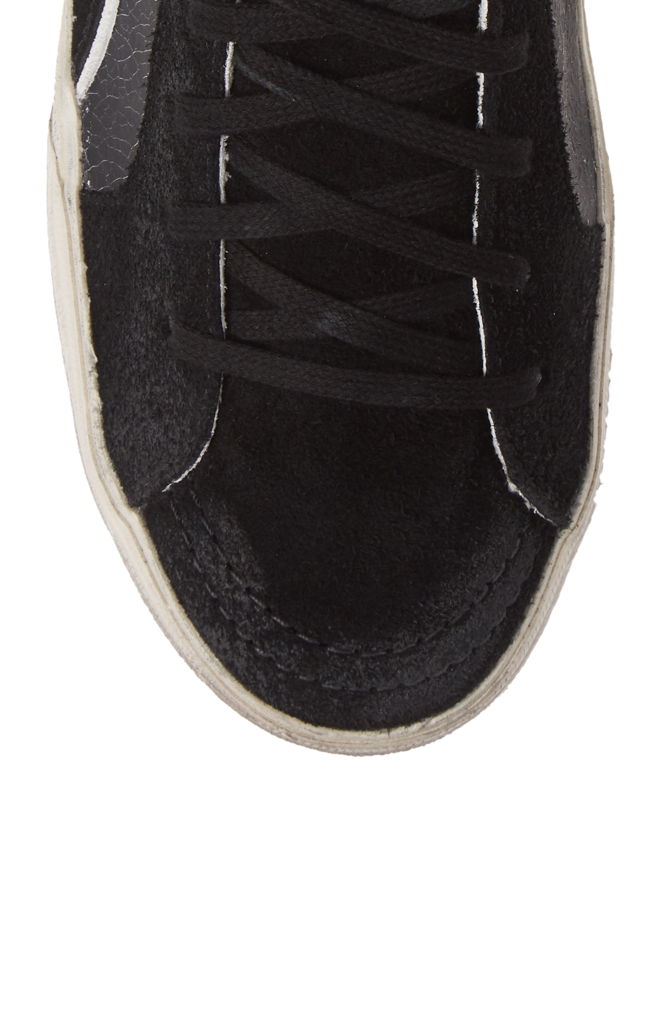Slide High Top Sneaker, Alternate, color, BLACK CRACK/ WHITE STAR