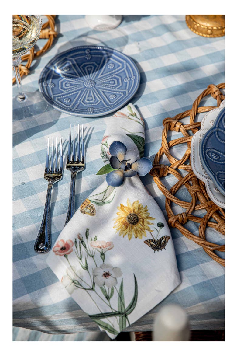 Floral Garden Set of 4 Linen Napkins, Alternate, color, MULTI