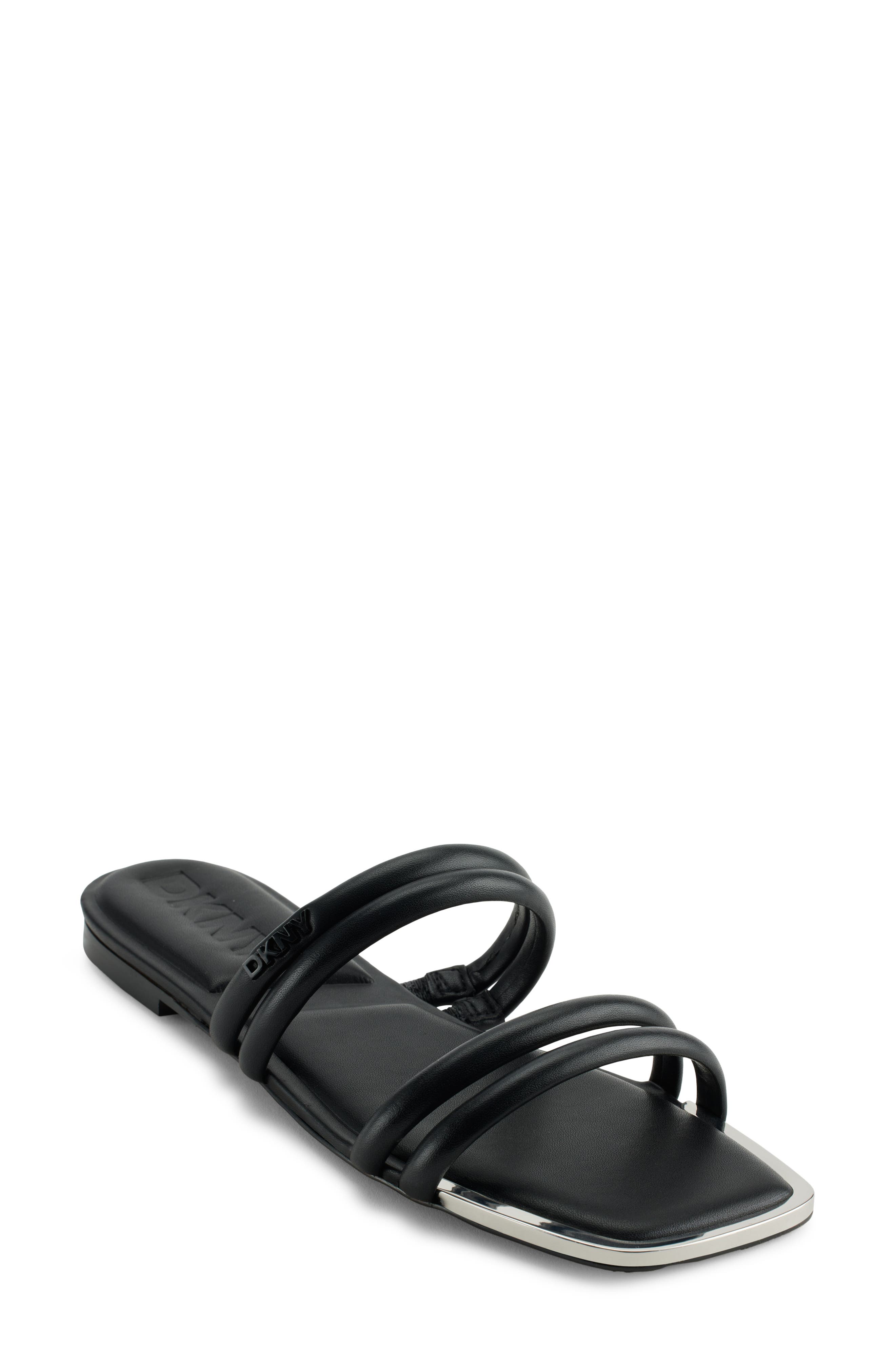 DKNY Square Toe Slide Sandal, Main, color, 
