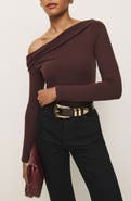 Reformation Elio Off the Shoulder Knit Top