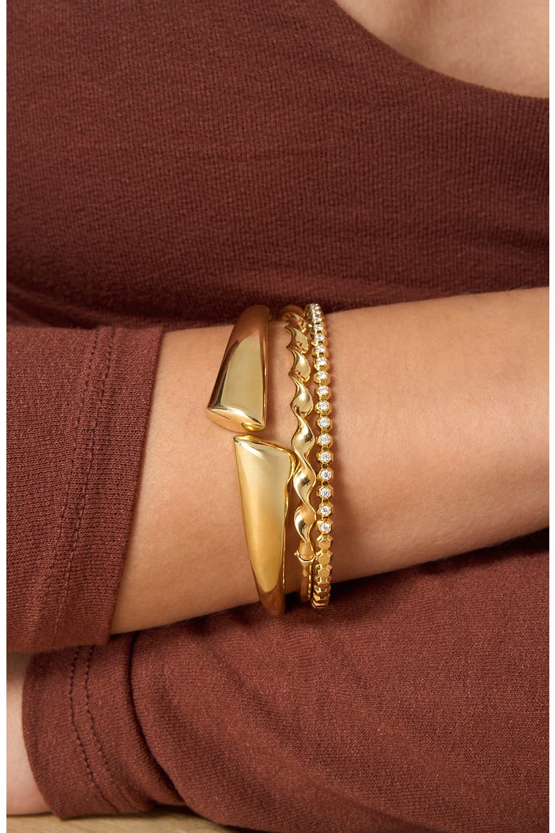 Hinged Open Cuff Bracelet, Alternate, color, 14K YELLOW GOLD