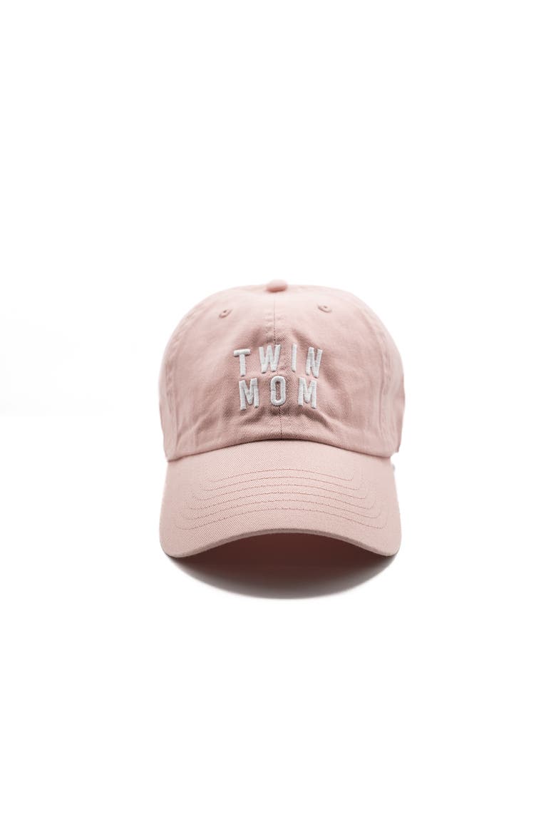 Twin Mom Baseball Hat, Main, color, Dusty Rose