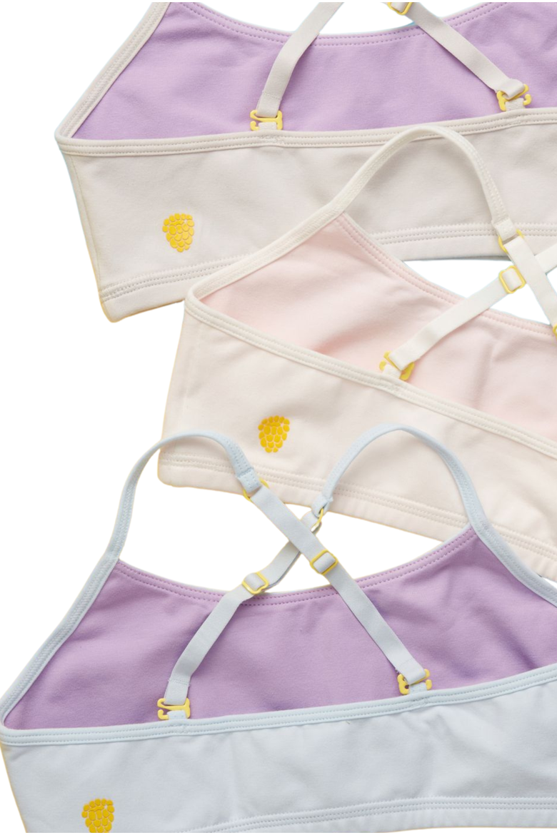 Ladybug Cotton Bra 3PK, Alternate, color, Cloud Paint
