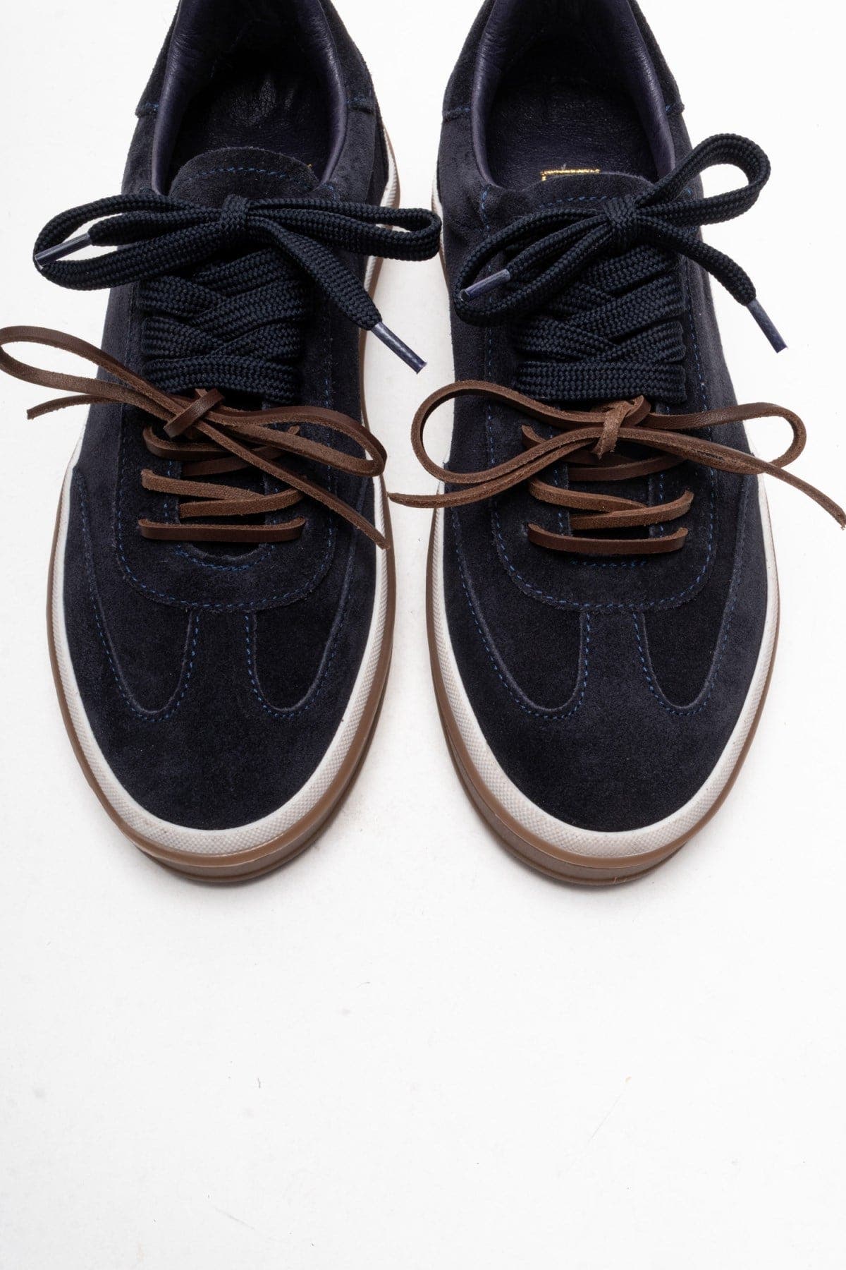 Melle Leather Sneaker, Alternate, color, Navy Suede