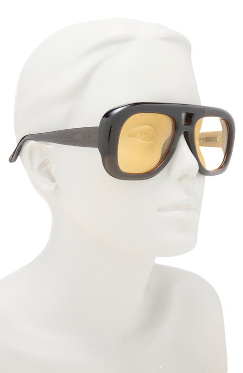Dezi Pusha 55mm Shield Sunglasses In Brown