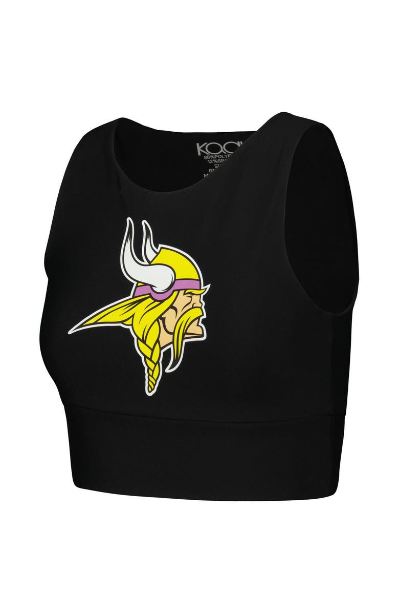Kadi Brand Women's Black Minnesota Vikings Leggings & Midi Bra Set, Alternate, color, 