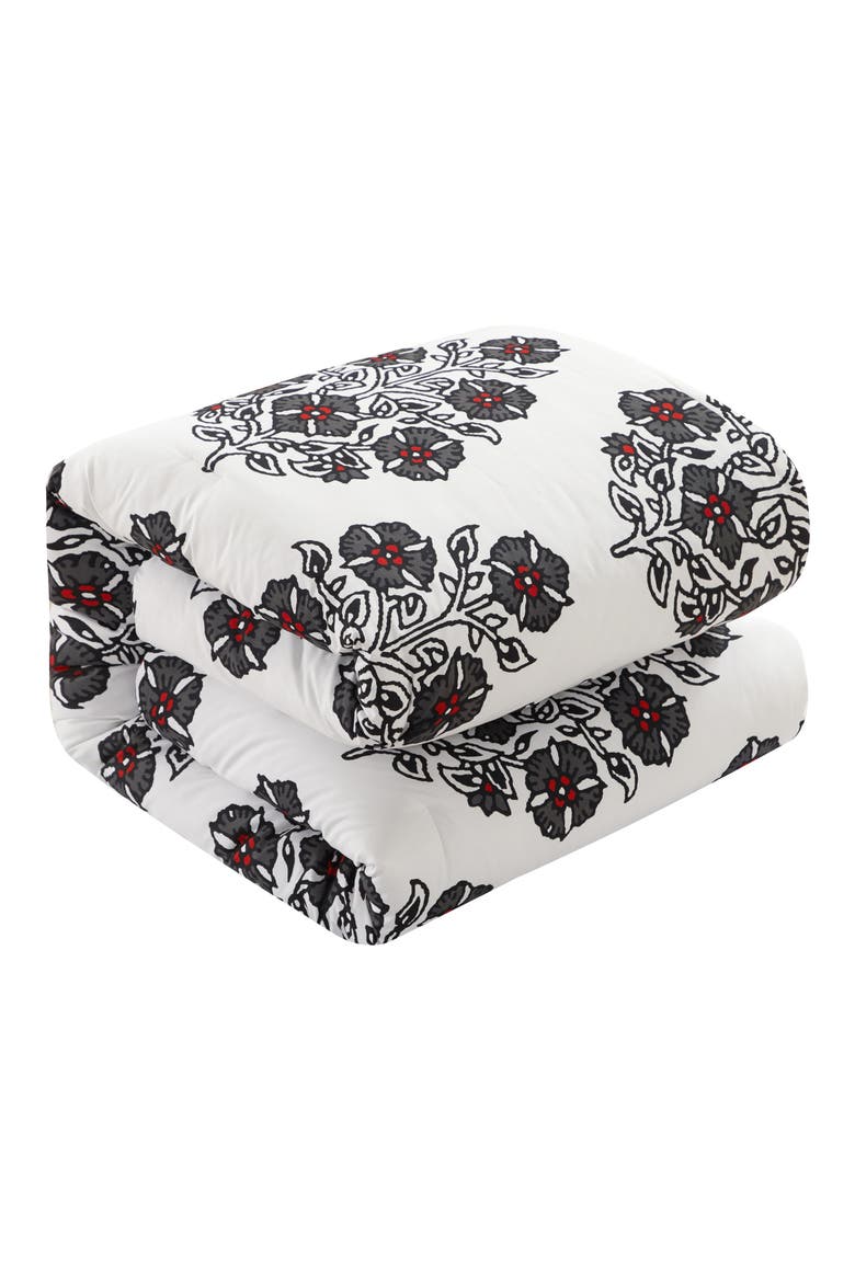 Riley Floral Medallion Comforter Set - King, Alternate, color, GREY