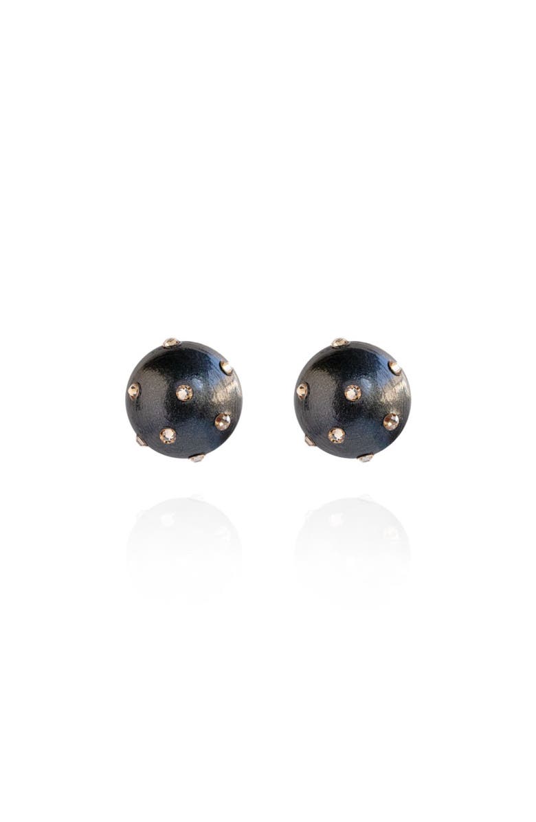 Saulė Label Gaia Jet Petite Earrings, Main, color, Black Coral