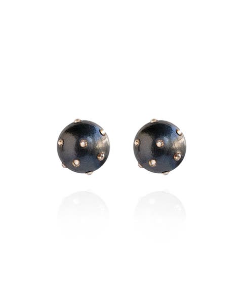 Gaia Jet Petite Earrings