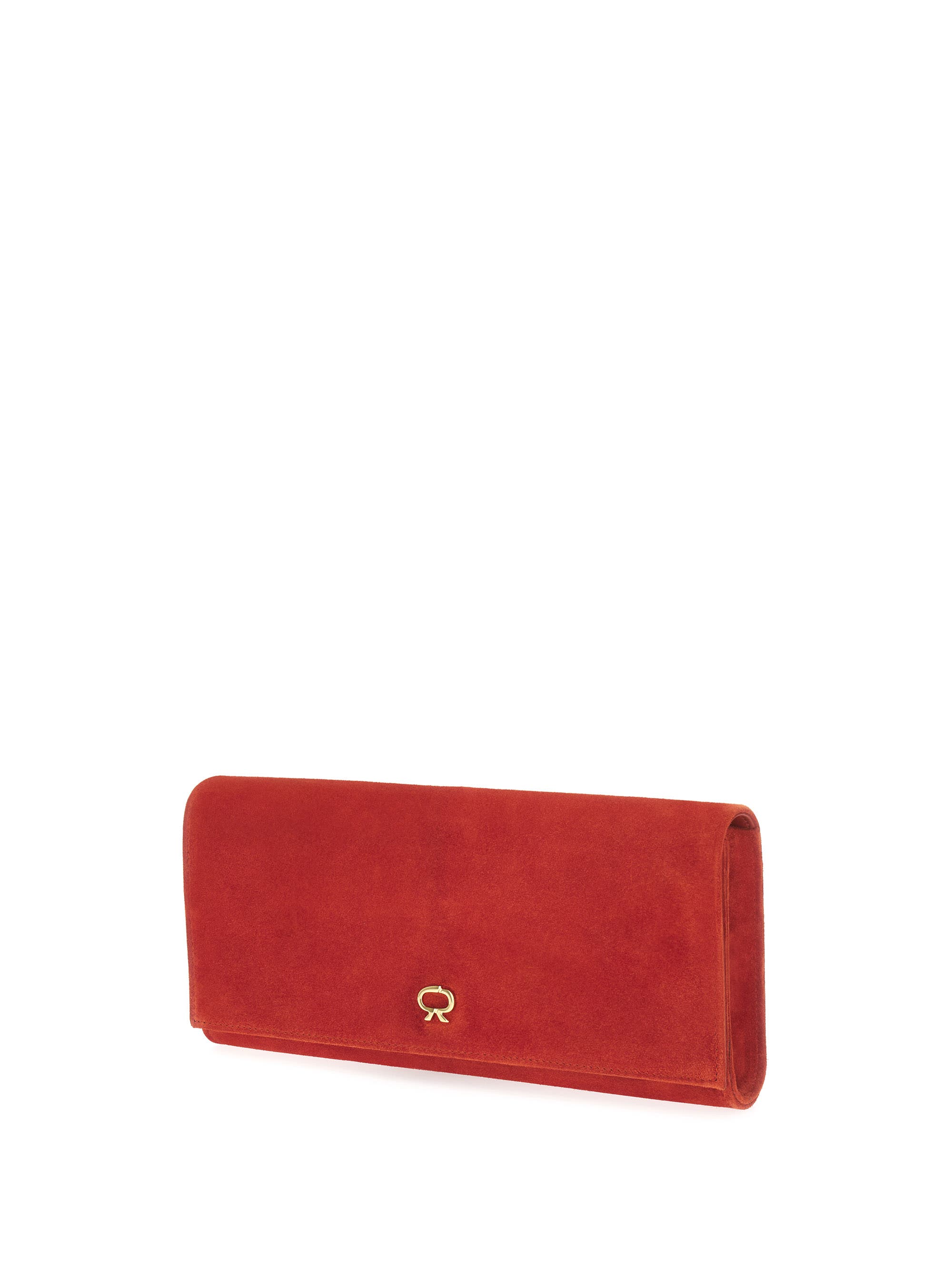 Monica Clutch Bag, Alternate, color, Orange Suede