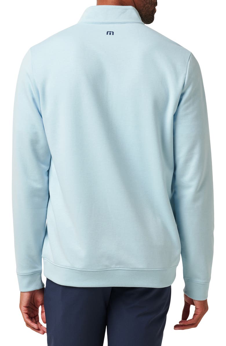 TravisMathew Upgraded Quarter Zip Sweatshirt, Alternate, color, Cory Blue
