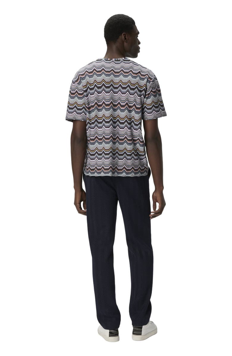 Missoni Crew Neck T-shirt With Geometric Zigzag, Alternate, color, Multicoloured