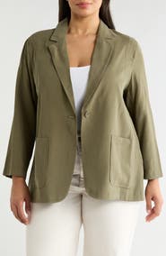 MAX STUDIO Oversize Brushed Twill Blazer