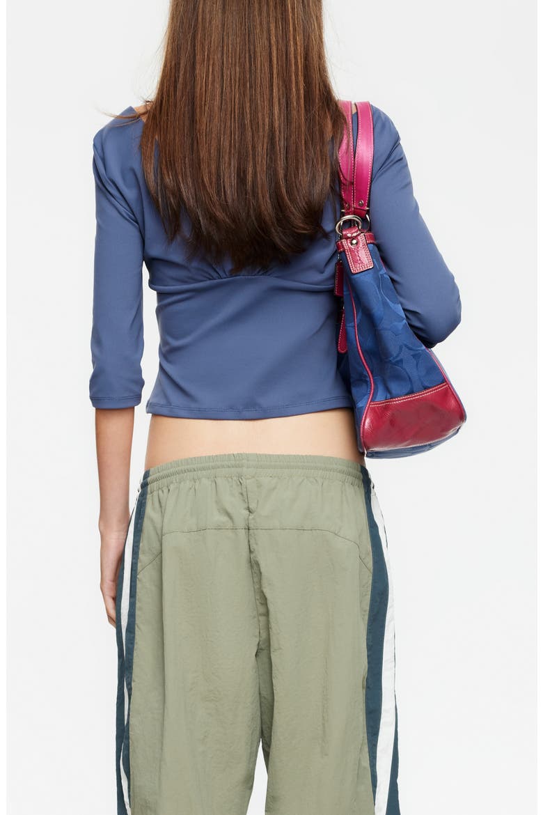 Canyon V-Neck Cropped Top, Alternate, color, MIDNIGHT BLUE