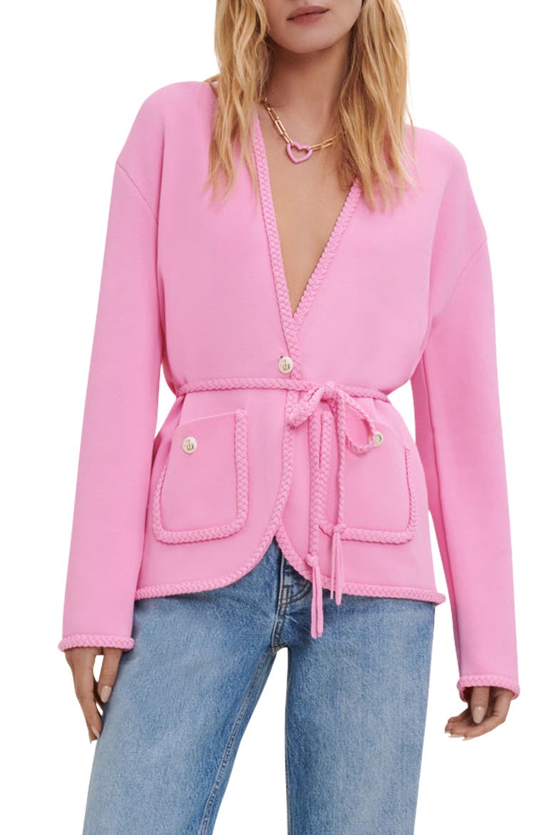 Madene Belted Blazer, Main, color, PINK