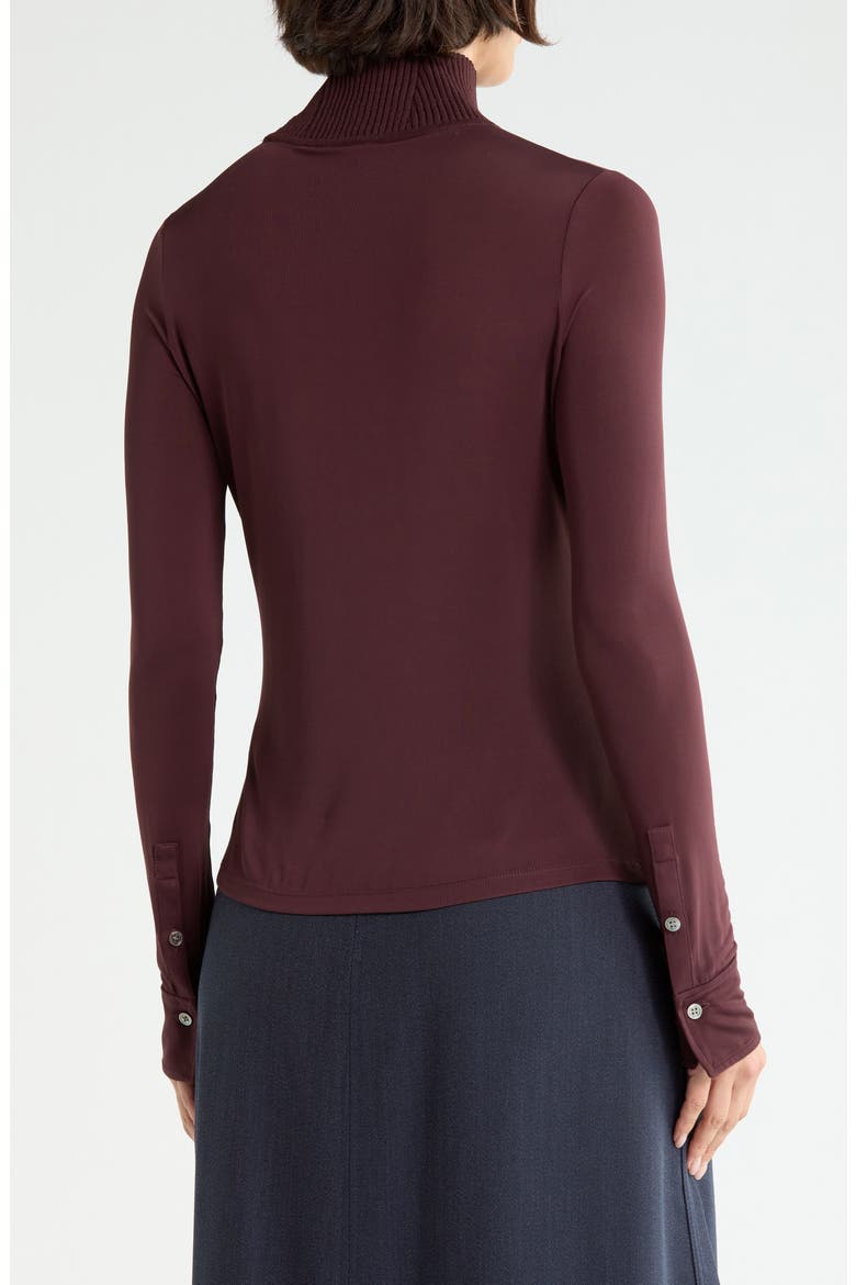 Elyse Mock Neck Long Sleeve Knit Top, Alternate, color, CHOCOLATE PLUM