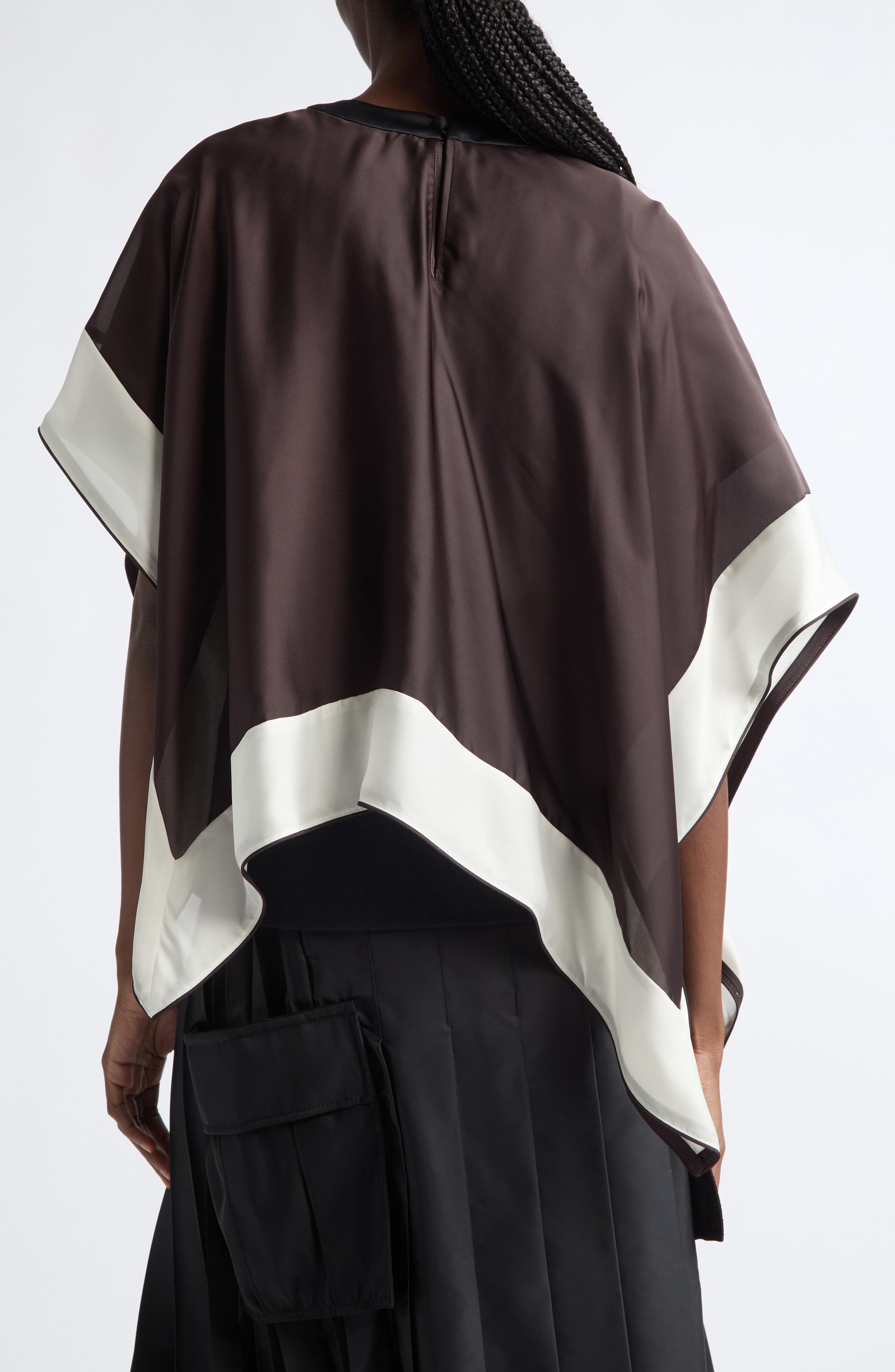 Sacai Satin x Cotton Jersey T-Shirt (Women) | Nordstrom
