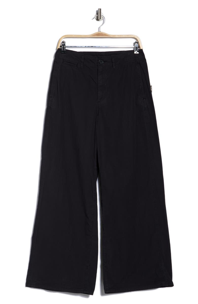 rag & bone Evie High Waist Wide Leg Pants, Alternate, color, Black