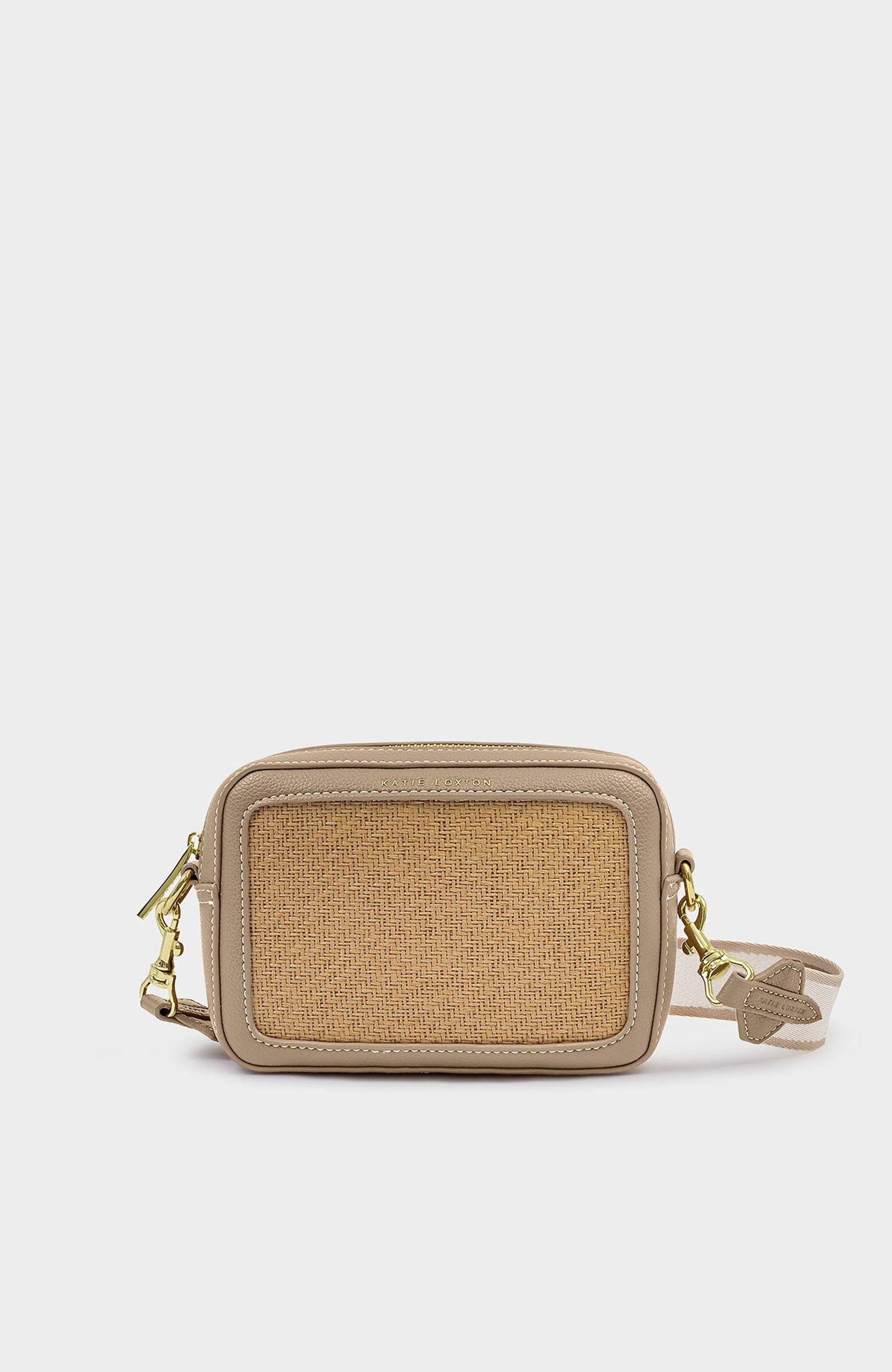 Avery Raffia Small Crossbody Bag, Alternate, color, Light Taupe
