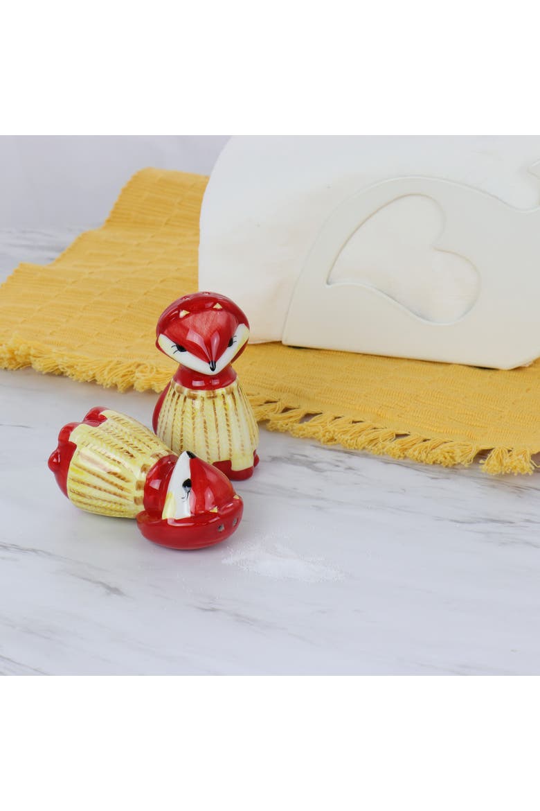 Woodland Fox Salt & Pepper Set, Alternate, color, Multi