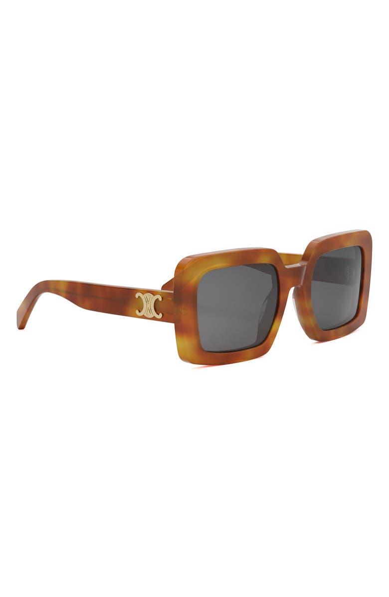 CELINE Triomphe 56mm Square Sunglasses, Alternate, color, Havo/Smk