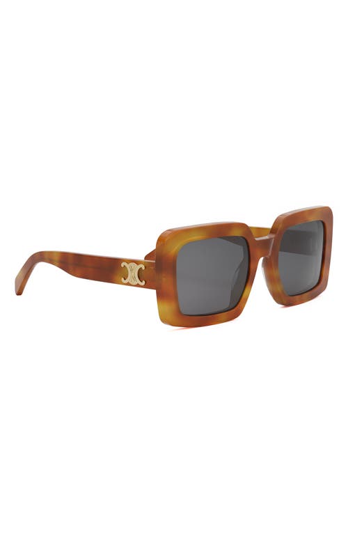 Celine Triomphe 56mm Square Sunglasses In Brown