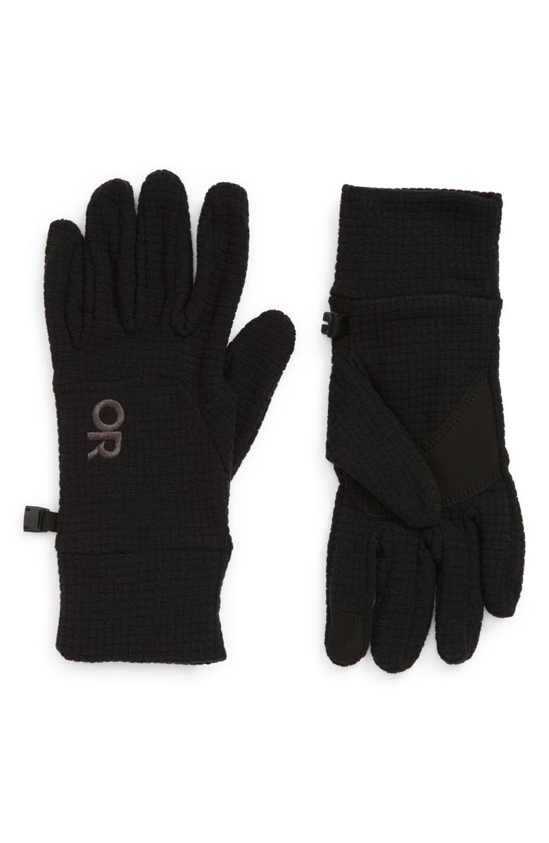 Outdoor Research Women's Trail Mix Fleece Gloves, Main, color, Black