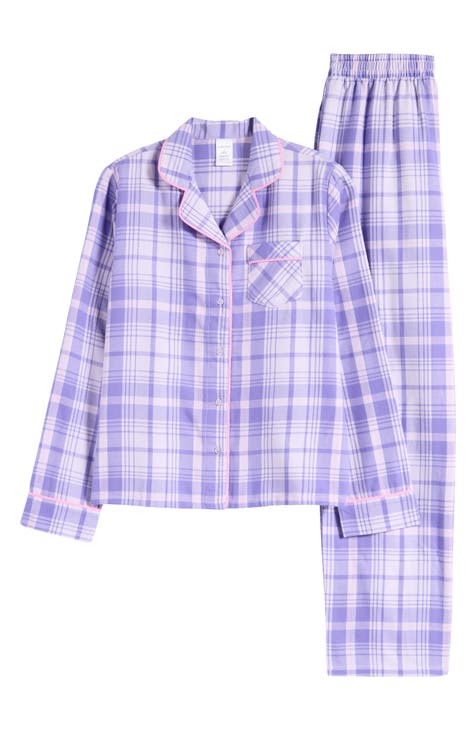 Girls' flannel pajama factory set