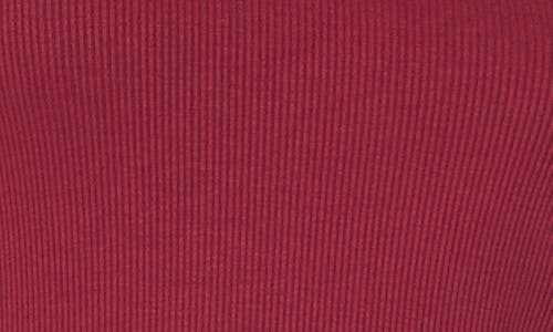 Halogen ® Fitted Ribbed Tank Top In Burgundy