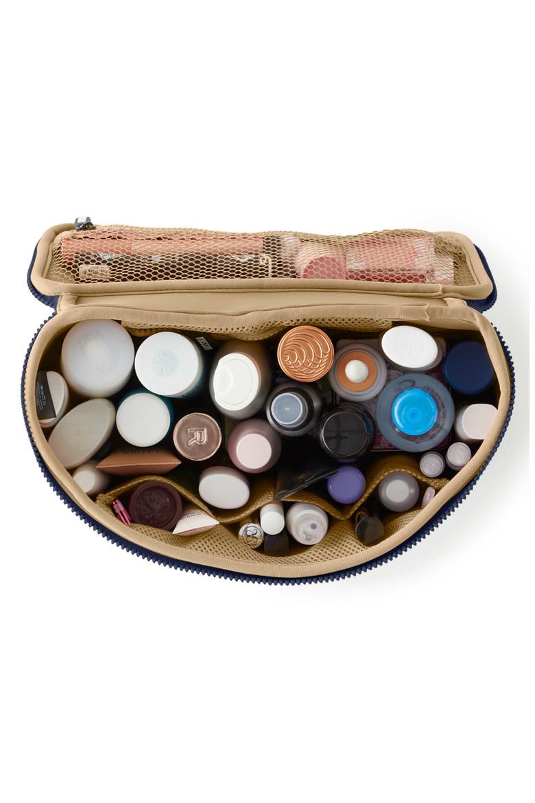 Large Neoprene Train Case, Alternate, color, NAVY/ KHAKI